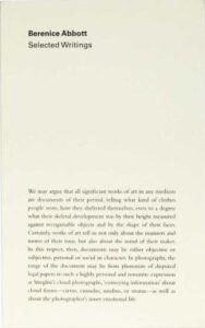 Berenice Abbott: Selected Writings