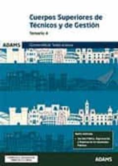 Libro, Audiolibro Temario 4. Cuerpos Superiores De Técnicos Y De Gestión De La Generalitat Valenciana Temario 4. Cuerpos Superiores De Técnicos Y De Gestión De La Generalitat Valenciana