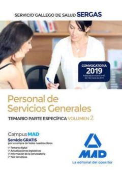 Libro, Audiolibro Personal De Servicios Generales Del Servicio Gallego De Salud (Sergas). Temario Parte Específica Volumen 2 Personal De Servicios Generales Del Servicio Gallego De Salud (Sergas). Temario Parte Específica Volumen 2