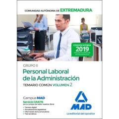 Libro, Audiolibro Grupo Ii Personal Laboral De La Administracion De La Comunidad Autonoma De Extremadura: Temario Comun (Vol. 2) Grupo Ii Personal Laboral De La Administracion De La Comunidad Autonoma De Extremadura: Temario Comun (Vol. 2)