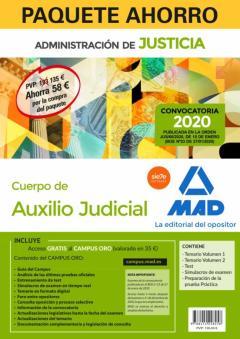 Paquete Ahorro Auxilio Judicial (Incluye Temario Vol. 1 Y 2; Test ; Preparacion Prueba Practica; Simulacros Examen Y Acceso Curso Oro)