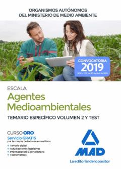 Escala De Agentes Medioambientales De Organismos Autónomos Del Mi Nisterio De Medio Ambiente. Temario Específico Volumen 2 Y Tests