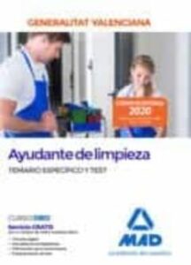 Ayudante De Limpieza De La Administración De La Generalitat Valenciana. Temario Específico Y Test
