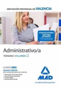 Administrativo/A De La Diputación Provincial De Valencia. Temario Vol.2