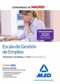 Libro, Audiolibro Escala De Gestion De Empleo De La Comunidad De Madrid. Temario General Y Test (Vol. 2) Escala De Gestion De Empleo De La Comunidad De Madrid. Temario General Y Test (Vol. 2)