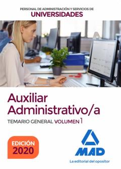 Libro, Audiolibro Auxiliar Administrativo De Universidades. Temario General (Vol. 1 ) Auxiliar Administrativo De Universidades. Temario General (Vol. 1 )