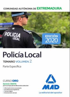 Libro, Audiolibro Policía Local De Extremadura. Temario Volumen 2 Parte Específica Policía Local De Extremadura. Temario Volumen 2 Parte Específica
