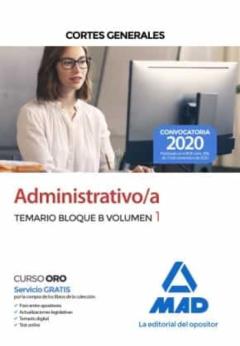 Libro, Audiolibro Administrativo De Las Cortes Generales.temario Bloque B Volumen 1 Administrativo De Las Cortes Generales.temario Bloque B Volumen 1