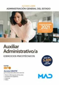 Libro, Audiolibro Auxiliar Administrativo/A (Acceso Libre) De La Administracion General Del Estado. Ejercicios Psicotécnicos Auxiliar Administrativo/A (Acceso Libre) De La Administracion General Del Estado. Ejercicios Psicotécnicos