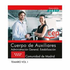 Libro, Audiolibro Cuerpo De Auxiliares. Administracion General. Estabilizacion. Comunidad De Madrid. Temario Vol. I Cuerpo De Auxiliares. Administracion General. Estabilizacion. Comunidad De Madrid. Temario Vol. I