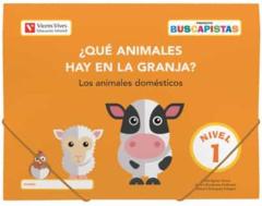 Buscapistas. Nivel 1. ¿Qué Animales Hay En La Granja? Infantil 3 Años Ed 2020 Mec