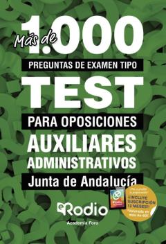 Libro, Audiolibro Auxiliares Administrativos De La Junta De Andalucía. Más De 1.000 Preguntas De Examen Tipo Test Para Oposiciones. Auxiliares Administrativos De La Junta De Andalucía. Más De 1.000 Preguntas De Examen Tipo Test Para Oposiciones.
